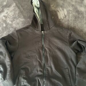 Black Full Zip Hoodie Fur Lined